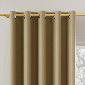 Blackout Szövet Függöny Anyag Dona 280cm sötét bézs