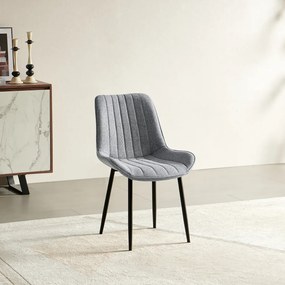 Étkezőszék, világosszürke/fekete, ZAJRA