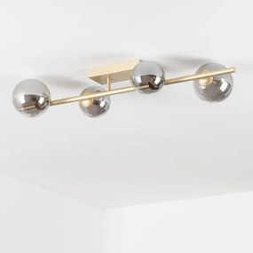 Brilagi - LED Felületre szerelhető csillár MILLA 4xG9/3W/230V arany/füstös