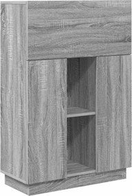 vidaXL Asztal polcokkal Szürke Sonoma 71.5 x 31.5 x 106.5 cm Faanyag