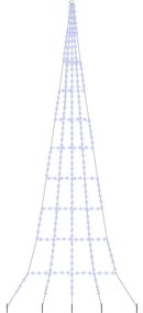 LED Karácsonyfák talajráccsal 276 LED-del Kék 500 cm Fém