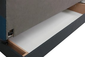 Kanapé, kék színű anyag/szürke, ALABAMA