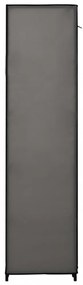 szürke szövet ruhásszekrény tárolórekeszekkel 150 x 45 x 176 cm