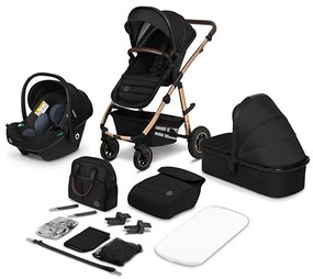 Lionelo - Kombinált 3 az 1-ben babakocsi AMBER Fekete ónix