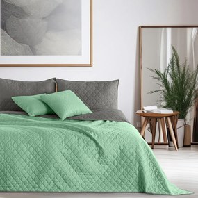 Axel kétoldalas mikroszálas világoszöld ágytakaró, 240 x 260 cm - DecoKing