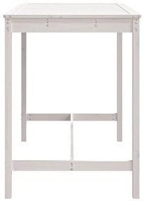fehér tömör fenyőfa kerti asztal 121x82,5x110 cm