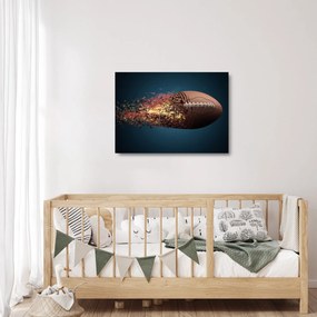 Kép - Rögbi labda akcióban (üvegen) (70x50 cm)