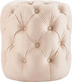 Puff lábtartó bársony oszmán kárpitozott Drancy bézs