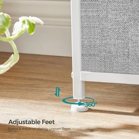 Tároló szekrény 8 szövet fiókkal, ruhás szekrény, fehér és világosszürke 80x30x81cm