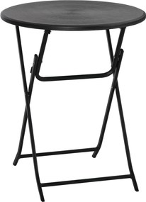 Outsunny Körasztal Műanyag Összecsukható Erkélyasztal Időjárásálló Kerti Asztal Könnyen Tisztítható Kávézó Asztal Kültéri Asztal Erkélyre, Kertbe, Ter