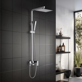 AREZZO design CUBEFIELD 3 funkciós zuhanyrendszer, króm