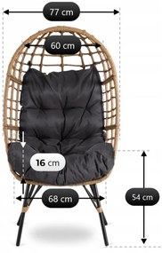 Kerti Pihenőfotel Szürke Színben. MADISON