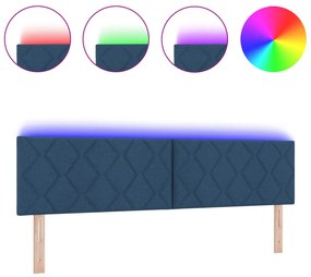 LED Fejtámla Gyémánt Blokk Mintával Kék 180 cm Szövet