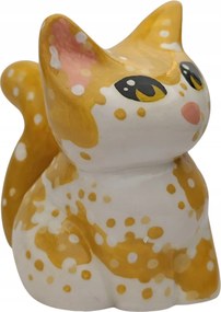 Sárga macska figura Kézzel festett kis dekorációs figura