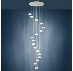 Eglo 39546 - LED Dimmelhető kristálycsillár zsinóron CORLIANO 17xLED/4,5W/230V