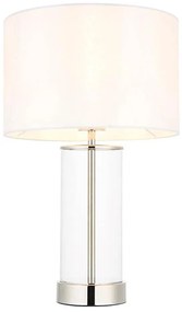 Endon 102674 - Fényerőszabályozható LESSINA asztali lámpa 1xE27/10W/230V fényes króm/fehér