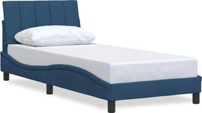 vidaXL ágykeret matrac nélkül Hanko 90x200 cm kék szövet