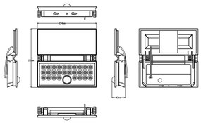Top Light - LED Napelemes fali reflektor HELEON PRO LED/8W/3,7V IP65 4000K