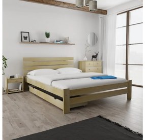 PARIS magasított ágy 140x200 cm, fenyőfa Ágyrács: Léces ágyrács, Matrac: Somnia 17 cm matrac