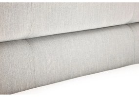 Világosszürke kárpitozott franciaágy tárolóhellyel ágyráccsal 180x200 cm Lotte – Meise Möbel