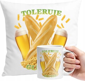 Bögre Szett Párna Ajándék Vicces Gluténérzékeny Ajándék Szöveg