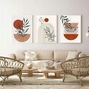 Poszter 60x90cm növĂ©nymintĂĄs dekorĂĄciĂł keret nĂ©lkĂŒl 3db