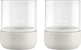 Üveg gyertyatartó készlet teamécseshez 2 db-os Calma – Blomus