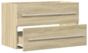 Antik fa színű szerelt fa mosdószekrény 80 x 38,5 x 48 cm