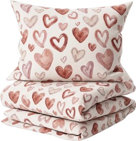 Flanel ágynemű AMORIA HEARTS mintás Ágyneműhuzat mérete: 70 x 90 cm | 140 x 220 cm