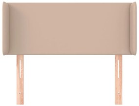 cappuccino műbőr szárnyas fejtámla 103x16x78/88 cm