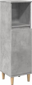 vidaXL betonszürke szerelt fa fürdőszobaszekrény 30 x 30 x 100 cm