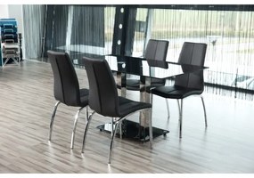 Étkezőszék AMAL 1 db fekete/matt króm