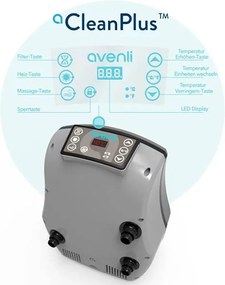 Avenli Bergen szürke márvány mintás felfújható jakuzzi 170 × 170 × 70 cm, 760 liter