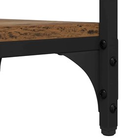 Oldal asztal polcokkal Régi fa 40 x 30 x 75 cm Faanyag