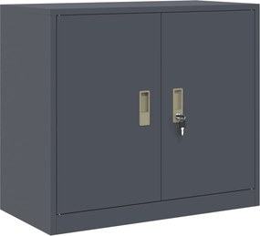 vidaXL Tárolószekrény Antracit 80 x 40 x 70 cm Acél