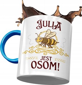 Kék bögre Júlia Barátnő Feleség Nyomtatott Fotóval