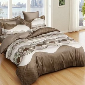 Pamut ágynemű Homa REZOR BROWN 7 részes 140X200 cm