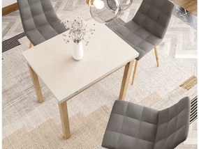 Kihúzható étkezőasztal FLIP 80(160)X80 cm, kasmír/Cremona Torro tölgy