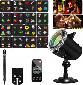 Led LĂ©zer Projektor 16 Dia TĂĄvirĂĄnyĂtĂł IP65 HĂĄz KarĂĄcsonyi Fal