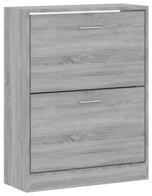 vidaXL szürke sonoma színű szerelt fa cipősszekrény 63x24x81 cm