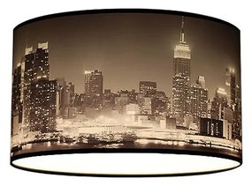 Mennyezeti lámpa CITY feket-fehér felhőkarcolók 2xE27/60W/230V