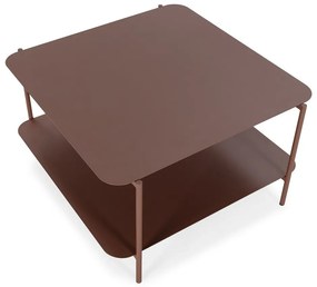 Terrakotta színű fém dohányzóasztal 70x73 cm Beatrix – MOME