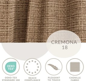 Világosbarna zsenília sarokkanapé (bal oldali-L alakú) Kirou – Maison de Rêve