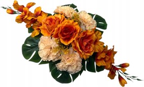 Kötés Nád Kompozíció Sír Temető Mesterséges Virágok