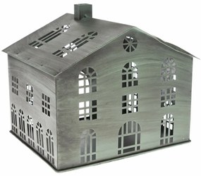 Rustik House fém gyertyatartó, 18 x 20,5 x 18 cm