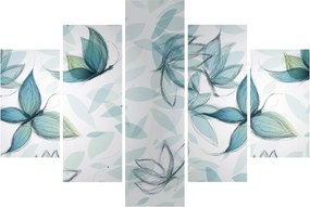 Kép - kék csokornyakkendő (150x105 cm)