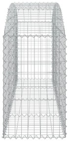 vidaXL íves horganyzott vas gabion kosár 200x50x80/100 cm