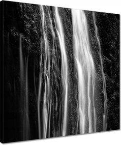 Vászonkép 40x40 Vízesés Fekete-fehér