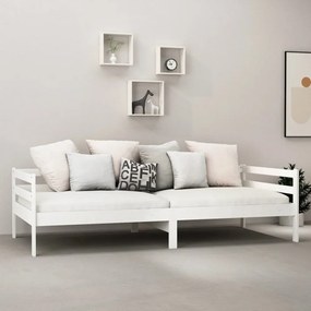 fehér tömör fenyőfa kanapéágy 90 x 200 cm