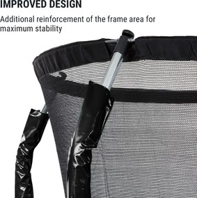 KLARFIT Jumpstarter, trambulin, 2,5 m Ø, háló 120 kg max., 195 cm Ø ugrófelület